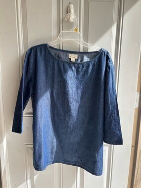 Tres Jolie Accessories Blue Denim Tunic Top